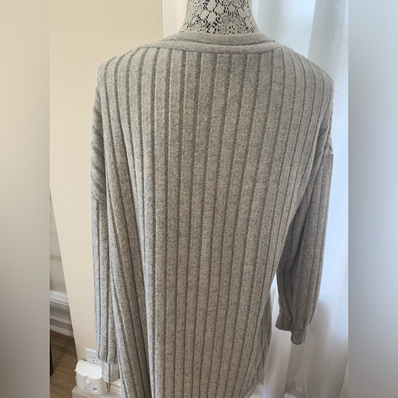 Light grey ribbed cardigan - Picture 9 of 9